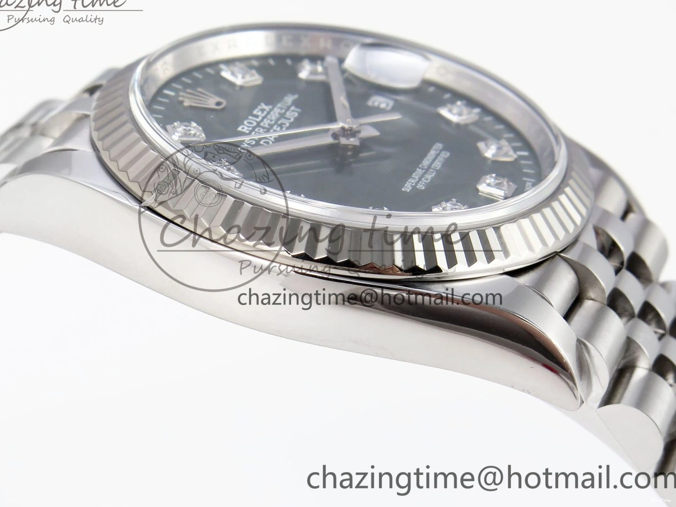 MiroTime 0224 RelaxedFit DateJust 36 126234 Clean 1:1 Best Edition 904L Steel Green Leaf Diamonds Dial on Jubilee Bracelet VR 1975